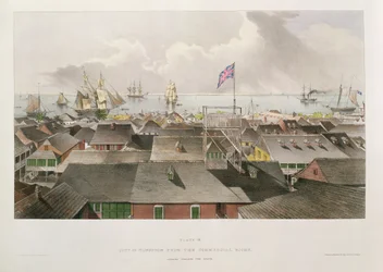 City of Kingston from the Commercial Rooms, Looking Towards the South, plate 19 from 